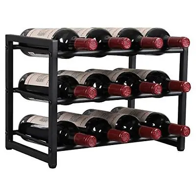 Wine Rack Freestanding Floor Counter 3 Tier Display Storage Wine Rack For Counte • $39.93