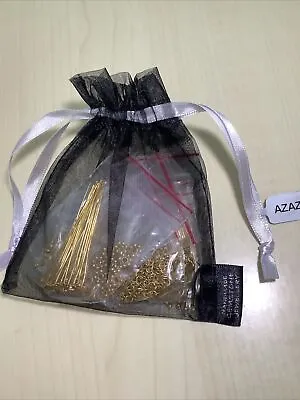 Gold Plated Copper Essential Finding Kit In Organza Bag Approx 115 Pcs • £4.39