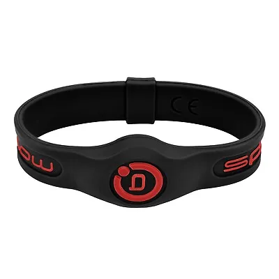 Bioflow Sport Silicone Magnetic Therapy Wristband - Black/Red - UNISEX • £30