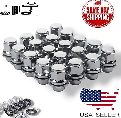 20pcs 12x1.5 Toyota Factory Oem Chrome 1.45  Tall Mag Seat/flat Seat Lug Nuts  • $20.99