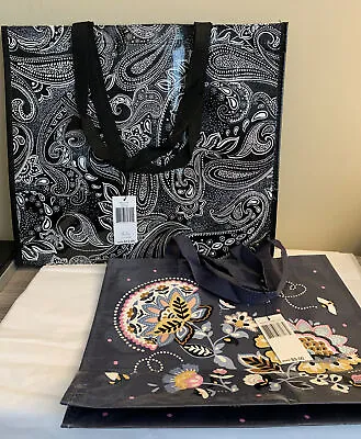 NEW! 2 Vera Bradley Market Tote Reusable Stellar Paisley & Charmont Meadow • $13