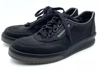 Mephisto Match Women's Runoff Black Leather Walking Shoes Sneakers Size 8 • $69.99