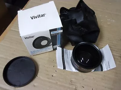 Vivitar 58mm 0.43x HD Wide Angle Lens Video Still Camera With Macro Professional • $14.99