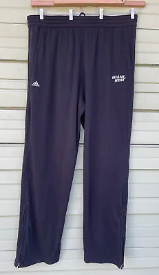 Used Nba Miami Heat Adidas Men Warm Up Pants Joggers Basketball Size 4xl+2 O2767 • $79.99