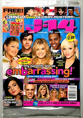 J-14 Magazine April 2006 Poly-bagged Issue Fergie Pink Green Day Lindsay Lohan • $17