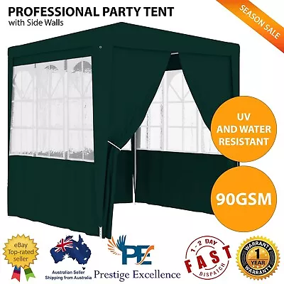 Gazebo With Side Walls UV Water-Resistant Outdoor Event Party Tent Marquee 2x2m • $98.88