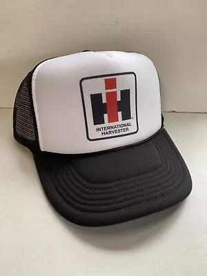 Vintage International Harvester Hat Trucker Hat Snapback Black Tractor Farm Cap • $18.99