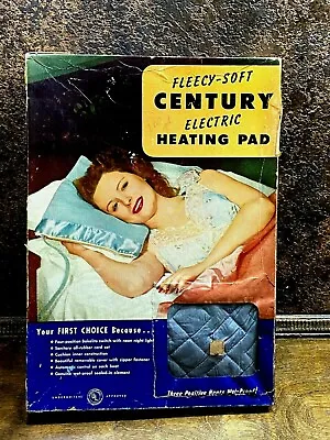 Vintage 1940s Electric Heating Pad W Great Advertising Graphics General Store • $54.99