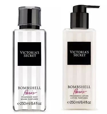 Victoria's Secret Bombshell Paris Fragrance Mist 8.4 Oz & Lotion New Set • $38