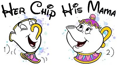 Iron On DTF Transfer Mrs Potts & Chip DIY T Shirts Hoodie A5 A4 A3 • £2.49