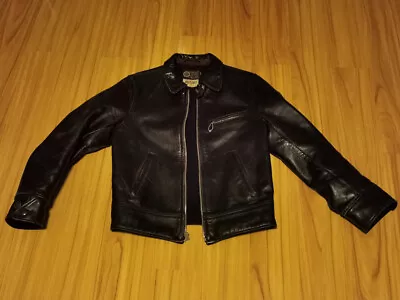 REAL MCCOY'S 30s Rough Wear Black Horsehide Horse Leather Aviator Jacket • $795