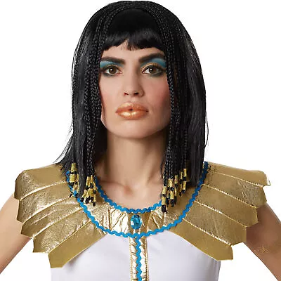 Egyptian Cleopatra Braid Wig | Woman's Party Halloween Ladies Fancy Dress Outfit • £26.99