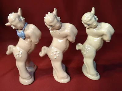 Kay Finch Rearing Frolicking Lamb Figurines Set Of 3 Different 2 No Bow • $44.99