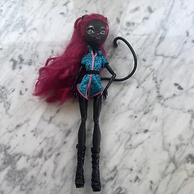 Cool MONSTER HIGH Doll Black Skin Pink Hair Long Hair Black Stilettos Wedges • $17.99