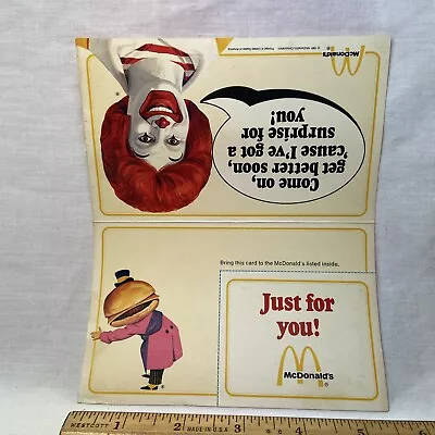 Odd Never Redeemed 1981 McDonald’s Promo Gift Free Hamburger Pop  Eau Claire WI • $9