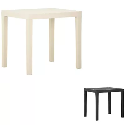 Garden Table Outdoor Patio Terrace Table Furniture Plastic White/Grey VidaXL • $95.99