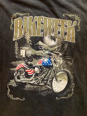 Bike Week T-Shirt Captain America Chopper Motorcycle XL Vintage • $9.99