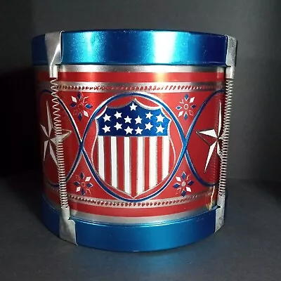 Vintage Noble & Cooley Patriotic Toy Drum Shield And Star Pattern USA RARE BLUE • $32.80