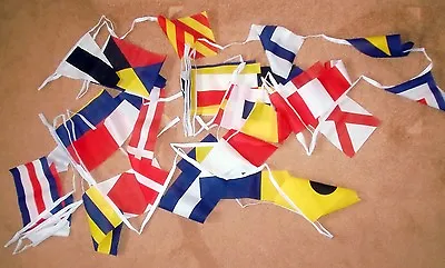 NAUTICAL BUNTING 42 FEET 40 International Signals BOATS SHIPS NAVY FLAG FLAGS • £18.99