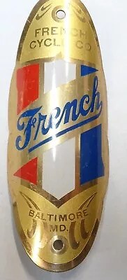 Vintage Schwinn French Brass Bicycle Headbadge • $45