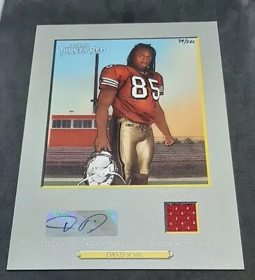 2006 Topps Turkey Red Box Loader Cabinet Relics 98/225 Vernon Davis Rookie Auto • $41