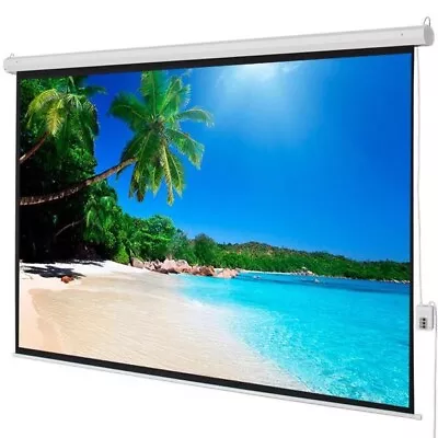 100  4:3 80  X 60  Viewing Area Motorized Projector Screen With Remote Control M • $89.70