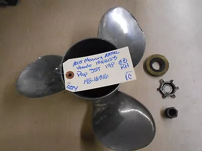 48-16316 19 Mercury 2005 225XL Verado Outboard SST 19P RH 3-blade Propeller (C) • $100