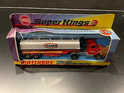 Vintage 1973 Matchbox Super Kings K-16 Texaco Ford Lts Articulated Tanker Boxed • $62