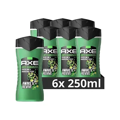 Axe Anti Hangover Lynx Shower Gel Rare 3 In 1  6 X 250ML • $30.93