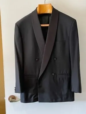 Versace Vintage Black Tuxedo Rare Shawl Collar Incl. Cream Shirt & French Cuffs • $3000