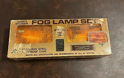 NOS General Electric Lexan Halogen Fog Lamp Set Rust Proof Case Vintage Kmart • $69.99