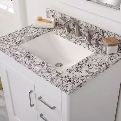 Home Decorators Single Sink Vanity Top 31 W X 22 D Cultured-Marble Bianco Antico • $219.28