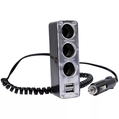 £6.99 • Buy 12v 24 Volt Cigar Cigarette Lighter Lead Splitter New Socket Extension Cable
