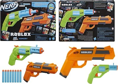 $44 • Buy NERF Roblox Jailbreak Armor Includes 2 Hammer Action Blasters Ages 8+ Toy Gun