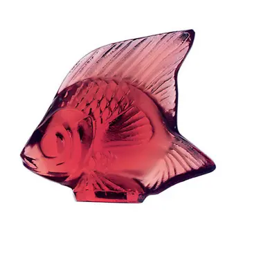 Lalique Crystal (Brand New) Fish Sculpture Colour & Code : GOLDEN RED 3003100 • £95