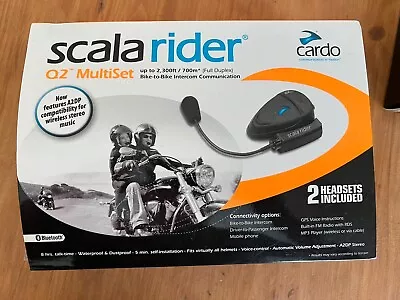 Scala Rider Multiset Q2 Bluetooth Radio Intercom Motorcycle Headset • $200