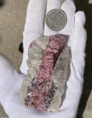 USA SALE SEE VIDEO 116g / 4.1oz  PINK TOURMALINE/LEPIDOLITE MICA/QUARTZ SPECIMEN • $58