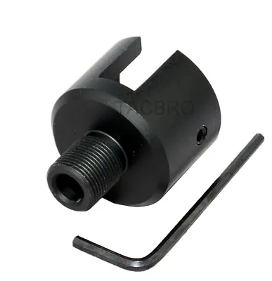 Black Aluminum Ruger .22 Mark 123 (Bull) 1/2 X28 TPI Muzzle Brake Adapter • $12.99