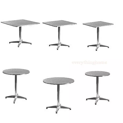 1950’s Round / Square Commercial Aluminum Dining Table In/Outdoor - 3 Sizes • $129.97