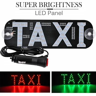 $13.55 • Buy LED Taxi Roof Sign Light 12V Vehical Inside Windscreen Lamp Red & Green New219#