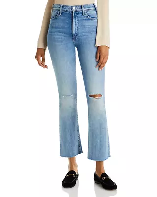 MOTHER The Hustler High Rise Frayed Flare Leg Ankle Jeans TR 1705 • $94.99