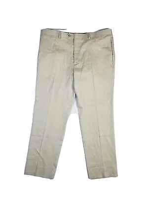 $24.99 • Buy Pronto Uomo 100% Linen Beige Flat Front Pants Mens 40