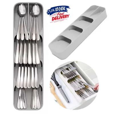 £15.59 • Buy Compact Cutlery Organiser Utensil Drawer Tray Cutlery Insert Kitchen Tidy Holder