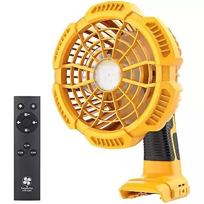 Portable Fan For Dewalt 20V Li-ion Battery With 9W LED Light Jobsite Fan Camping • $33.29