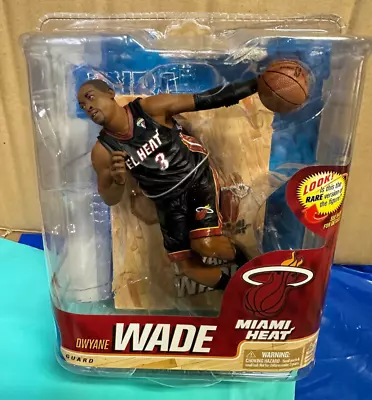 McFarlane NBA Dwayne Wade Gold Level CL EL HEAT Variant Chase #47/500 Series 20 • $89.95