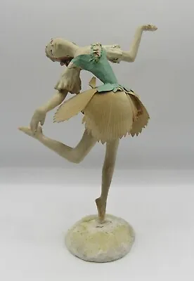 Vintage Midcentury Mixed Media Painted Sculpture Ballerina Dancer Signed 8  • $80.75