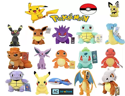 £6.99 • Buy Pokemon Plush Soft Toys  Pikachu New Eevee Gengar Squirtle Charmander Mew2 Gifts