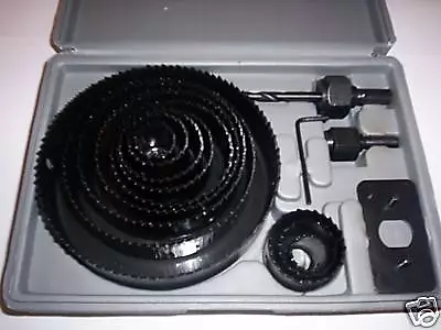 16pc JUMBO HOLE SAW SET HOLESAW WOOD METAL 3/4  -- 5   • $17.99