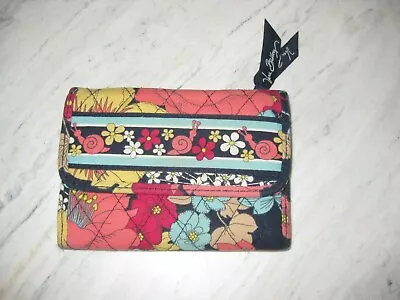 Vera Bradley Happy Snails Wallet Tri-Fold Change Coin Floral Mixed Colors • $12.95