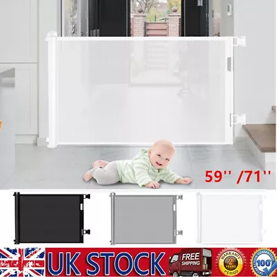 150cm/180cm Retractable Safety Guard Children Kids Baby Pet Dog Stair Door Gate • £32.99